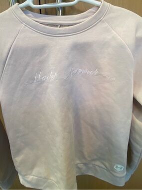 Under Armour Soft Pink Crew Sweatshirt Youth Girl XS